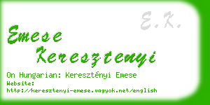 emese keresztenyi business card