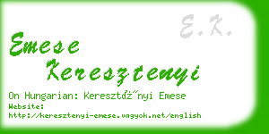 emese keresztenyi business card